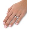 Bague ADEN Or 585 Blanc Saphir et diamants 1.978grs - vue V4