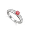 Bague ADEN Or 585 blanc Rubis et diamants 1.978grs - vue V1