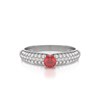 Bague ADEN Or 585 blanc Rubis et diamants 1.978grs - vue V3