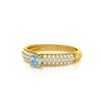 Bague ADEN Or 585 Jaune Aigue-Marine et diamants 1.978grs - vue V4