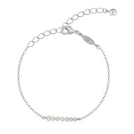Bracelet perle chaîne GABRIELLE Argenté & Perles de culture
