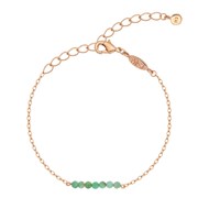 Bracelet chaîne avec pierre naturelle GABRIELLE Doré & Émeraude