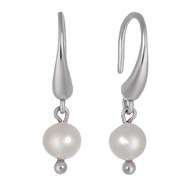 Boucles d'oreilles perle IMPRESSION Argenté & Perles de culture