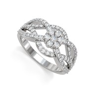 Bague Diamants sur Argent 925 2.93grs