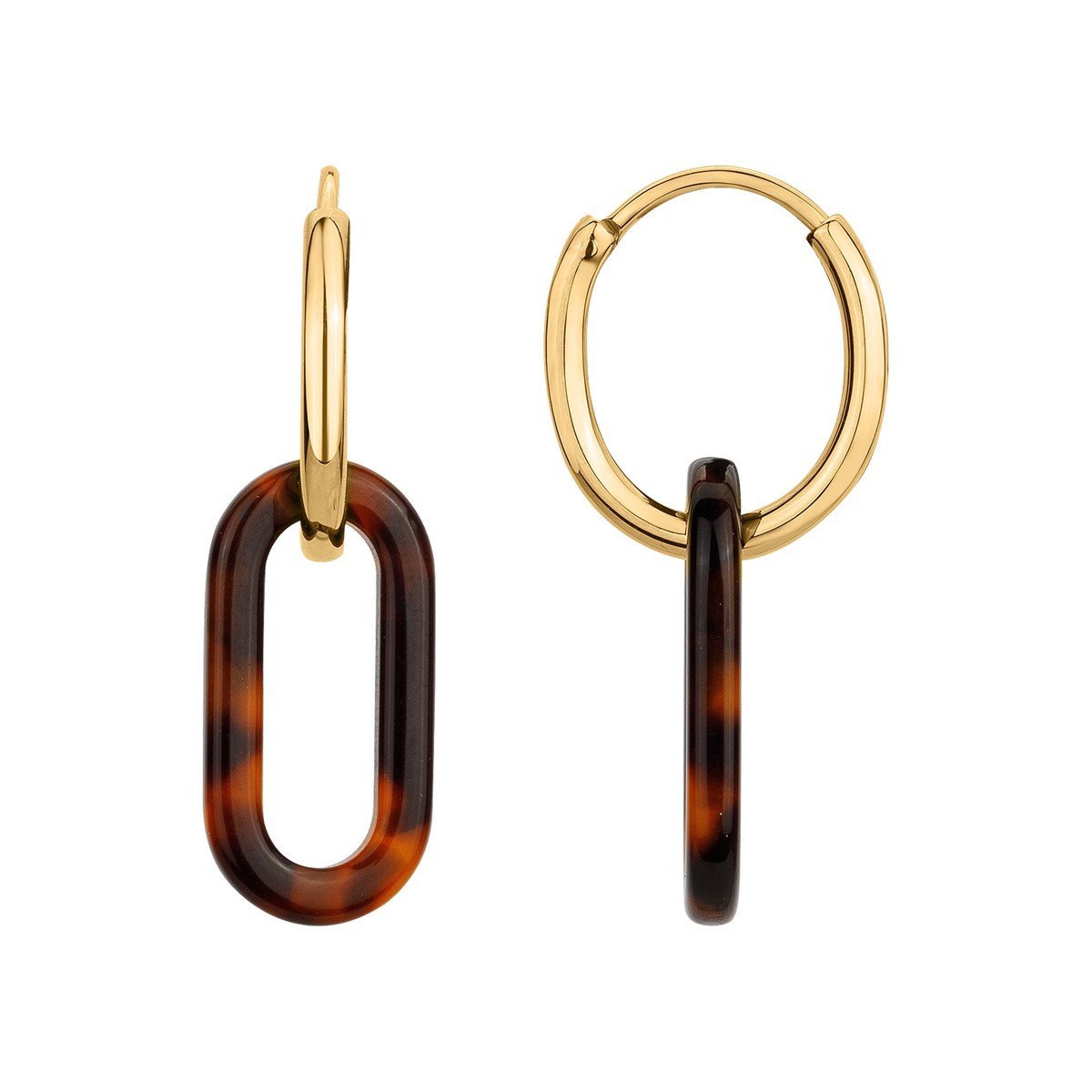 Boucles d'oreilles pendantes Ivy en Acier