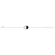 Bracelet souple Grace en Argent avec oxyde de zirconium blanc