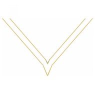 Collier multi-chaînes en Plaqué Or