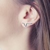 Boucles d'oreilles clous en Argent - vue V2