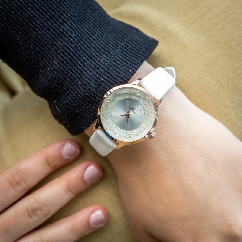 Montre Femme GIORGIO bracelet Cuir Blanc - vue 2