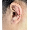 Clip d'oreille earcuff fil effet tressé Plaqué OR 750 3 microns - vue V2