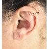 Clip d'oreille earcuff fil effet boules Plaqué OR 750 3 microns - vue V2