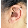 Clip d'oreille earcuff fil 3 rangs Plaqué OR 750 3 microns - vue V3