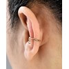Clip d'oreille earcuff oxyde de zirconium pendant Plaqué OR 750 3 microns - vue V2