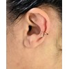 Clip d'oreille earcuff oxyde de zirconium pendant Plaqué OR 750 3 microns - vue V3