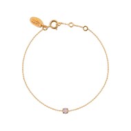 Bracelet doré à l'or fin cristal rose PARIS