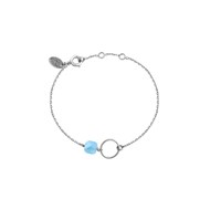 Bracelet argent 925 calcedoine bleue ocean FIDJI