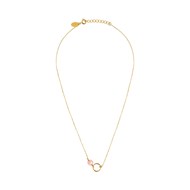 Collier doré à l'or fin opale rose FIDJI