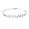 'MARRAINE' bracelet jonc en fil lettering argenté à message - vue V1