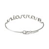 'MARRAINE' bracelet jonc en fil lettering argenté à message - vue V2