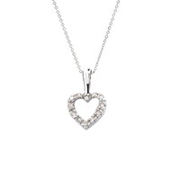 Pendentif 'Mon Amoureux' Or blanc et Diamant