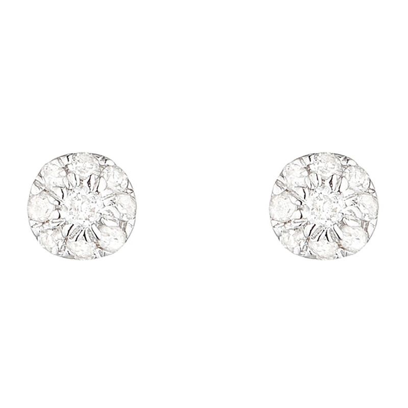 Boucles d'oreilles 'Idylle' Diamants 0,07/18