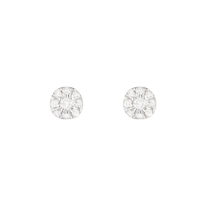 Boucles d'oreilles 'Idylle' Diamants 0,07/18 - vue 2