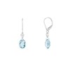 Boucles d'oreilles 'Olivia' D0,07/2 & Topaze Bleue 5,40/2 - vue V1