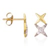 Boucles d'oreilles Or Jaune et Diamant - vue V2