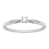 Solitaire Diamant 0.08CT - Or blanc 18 carats - vue V1