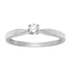 Solitaire Diamant 0.18CT - Or blanc 18 carats - vue V1