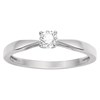 Solitaire Diamant 0.23CT - Or blanc 18 carats - vue V1