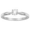 Solitaire Diamant 0.30CT - Or blanc 18 carats - vue V1
