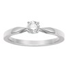Solitaire Diamant 0.35CT - Or blanc 18 carats - vue V1