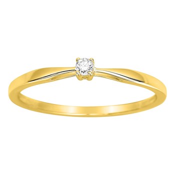 Solitaire Diamant 0.04CT - Or 18 carats