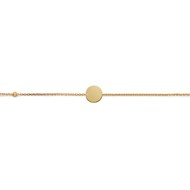 Bracelet Brillaxis plaque ronde dorée