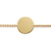 Bracelet Brillaxis plaque ronde dorée - vue V2