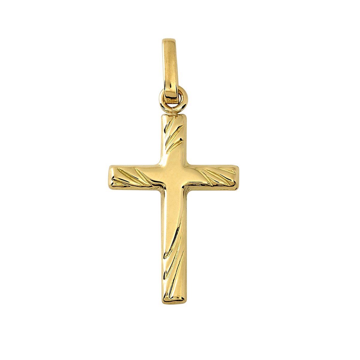 Pendentif Brillaxis croix diamantée or jaune 18 carats