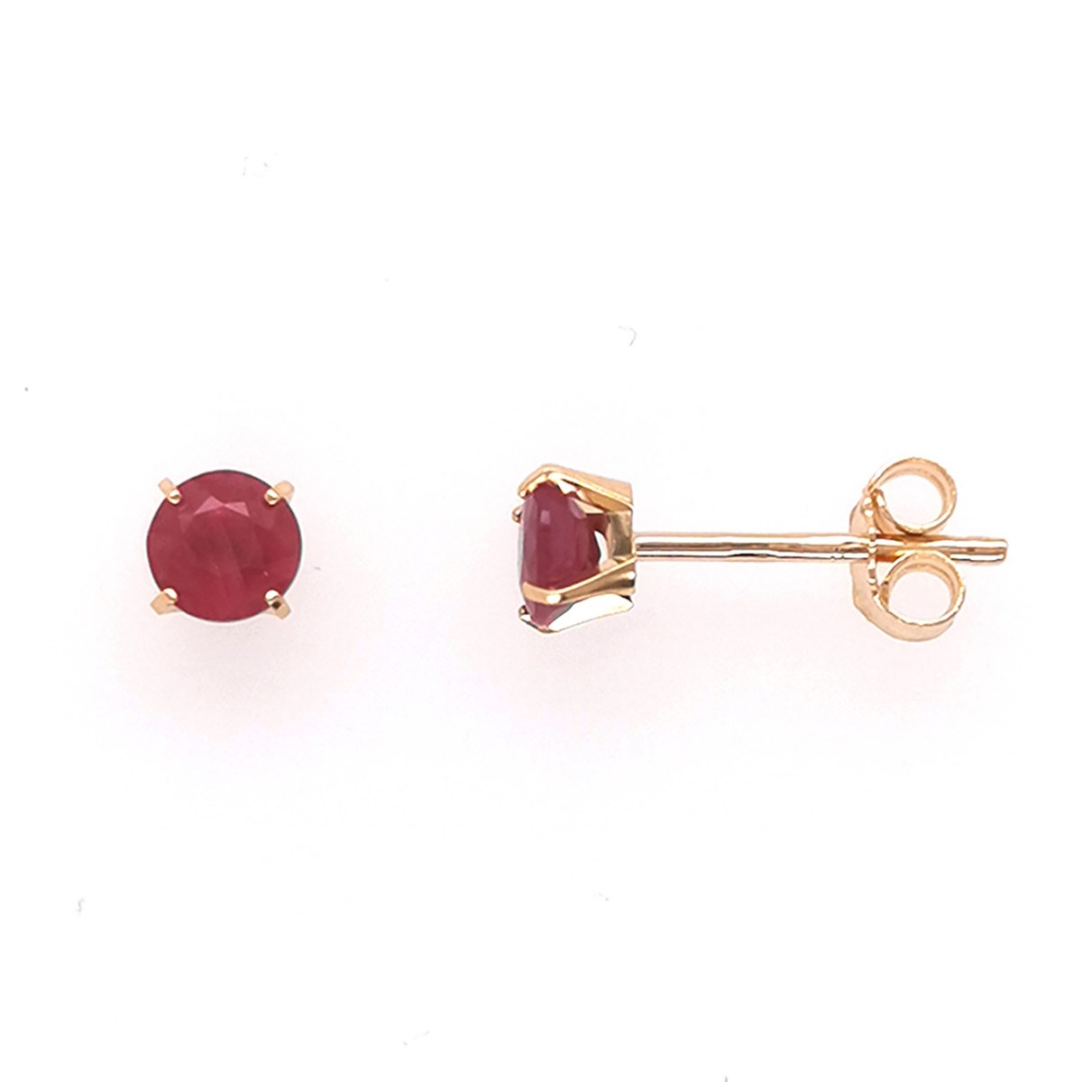 Boucles d'oreilles Brillaxis rubis or 18 carats 4mm