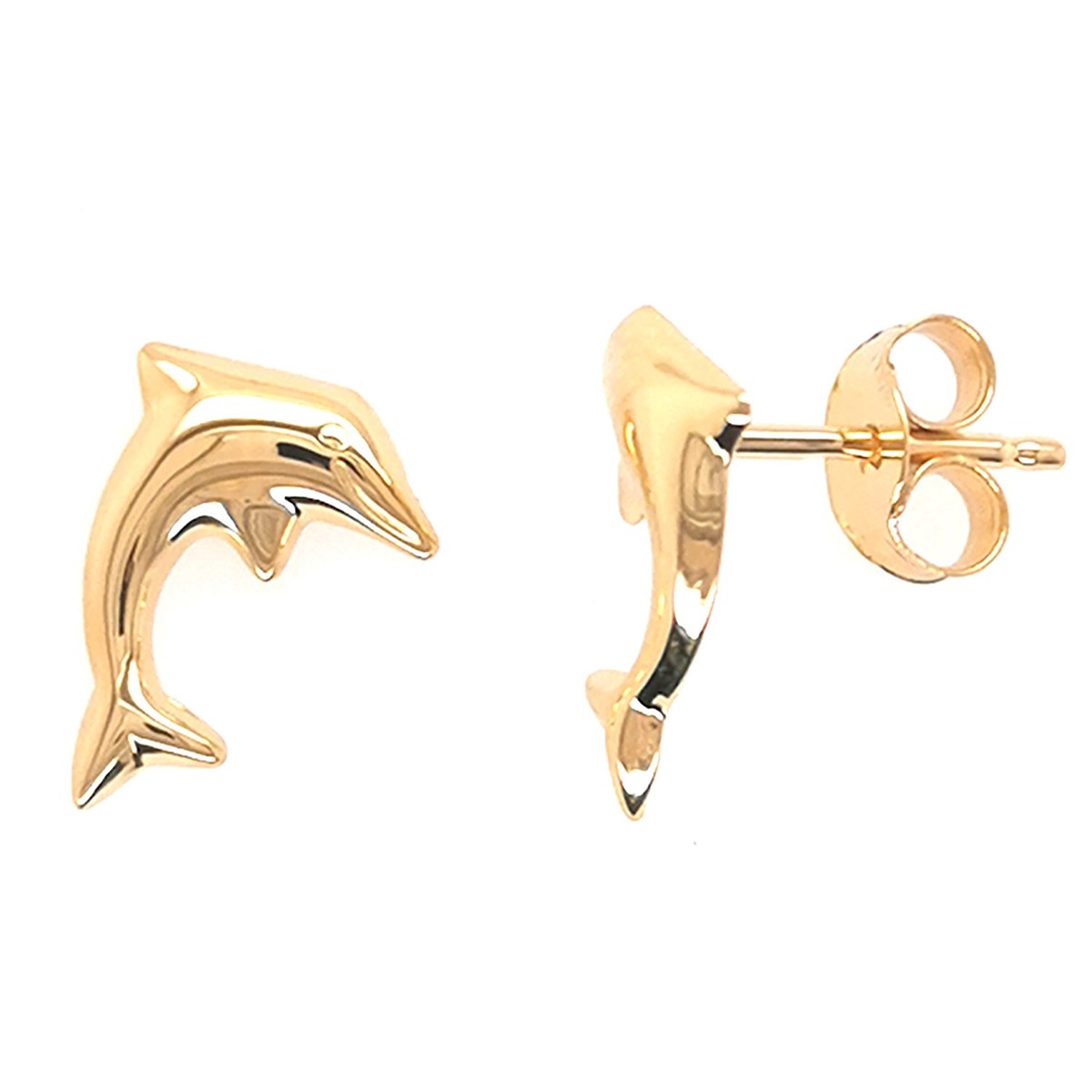 Boucles d'oreilles Brillaxis dauphin or 9 carats