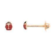 Boucles d'oreilles petites coccinelles or 18 carats