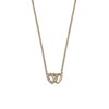 Collier Brillaxis doré coeurs entrelacés 42cm - vue V2