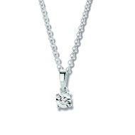 Pendentif Brillaxis solitaire diamant or blanc