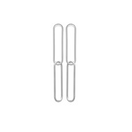 Boucles Brillaxis motif trombone lisse argent