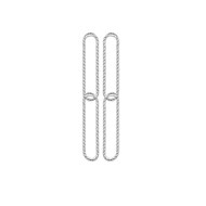 Boucles Brillaxis argent motif trombone ciselé