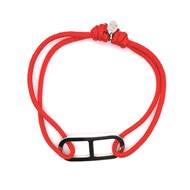 Bracelet homme Olivier Lafond Gaby anneau marin
lisse lien rouge