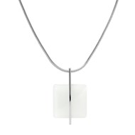Collier Skagen Sea Glass blanc