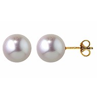 Boucles d'oreilles or perles akoya du japon 9 mm