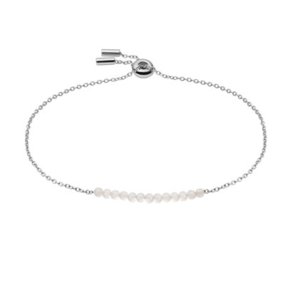 Bracelet Fossil Wellness, perles blanches - Femme - Bracelet souple | MATY