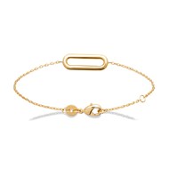 Bracelet Brillaxis plaqué or maillon ovale