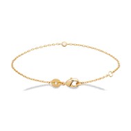 Bracelet Brillaxis plaqué or minimaliste